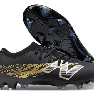New Balance Speed Ctrl Stud أسود ذهبي أرض صلبة أحذية كرة القدم