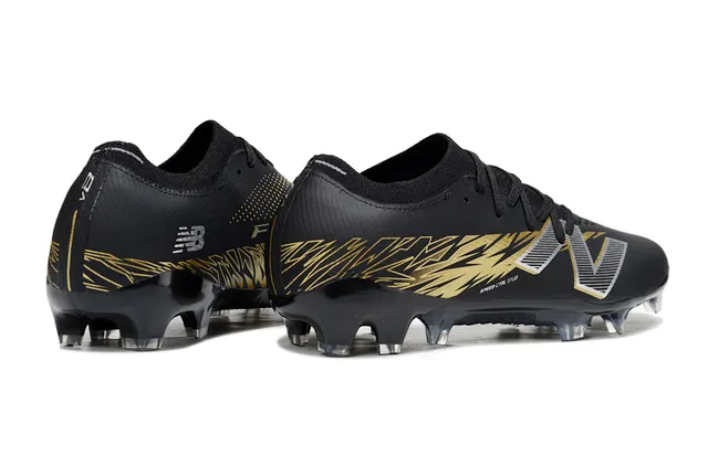 New Balance Speed Ctrl Stud Preto Dourado Campo Firme Sapatos de Futebol 5