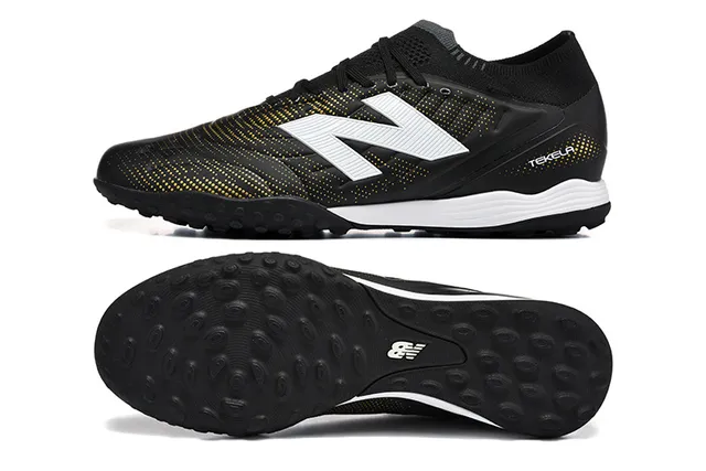 New Balance Tekela Azul Vermelho Baixo Corte Upper Sintético Colar Ajustável para Meia Gramado Artificial Sapatos de Futebol 10