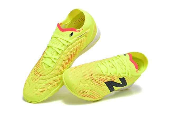 New Balance Tekela Azul Vermelho Baixo Corte Upper Sintético Colar Ajustável para Meia Gramado Artificial Sapatos de Futebol 23
