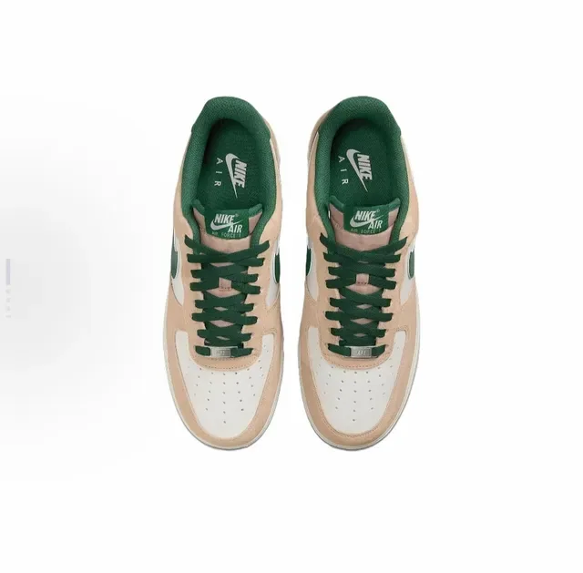 Nike Air Force 1 Beige and Green Lifestyle Sneakers 4