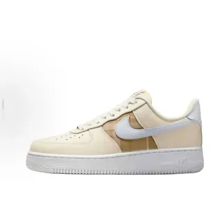 Nike Air Force 1 Beige Plaid Panel Lifestyle Sneakers