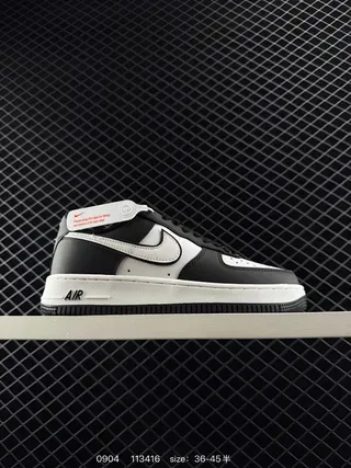 Nike Air Force 1 Black and White Lifestyle Sneakers 2