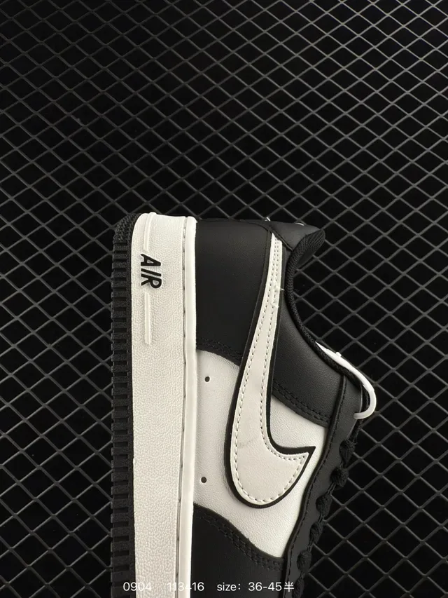 Nike Air Force 1 Black and White Lifestyle Sneakers 5