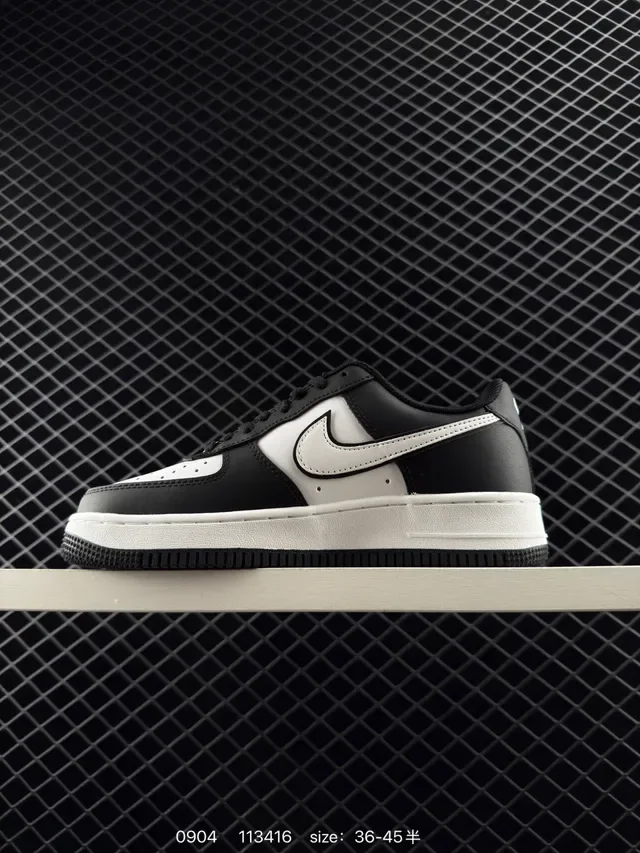 Nike Air Force 1 Black and White Lifestyle Sneakers 6