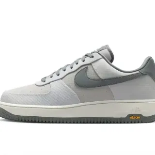Nike Air Force 1 Gray Textured Upper Vibram Sole Lifestyle Sneakers