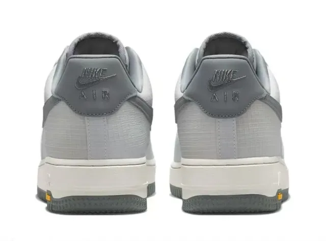 Nike Air Force 1 Gray Textured Upper Vibram Sole Lifestyle Sneakers 3