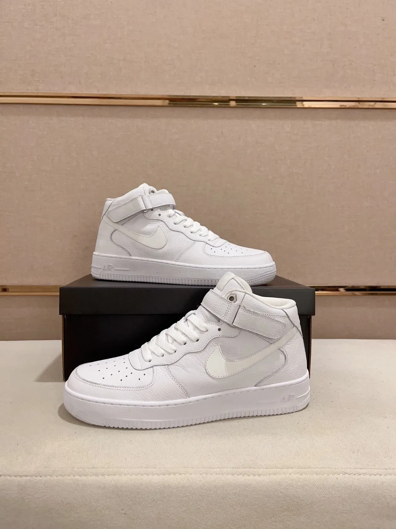 Nike Air Force 1 High All-White Lifestyle Sneakers 4