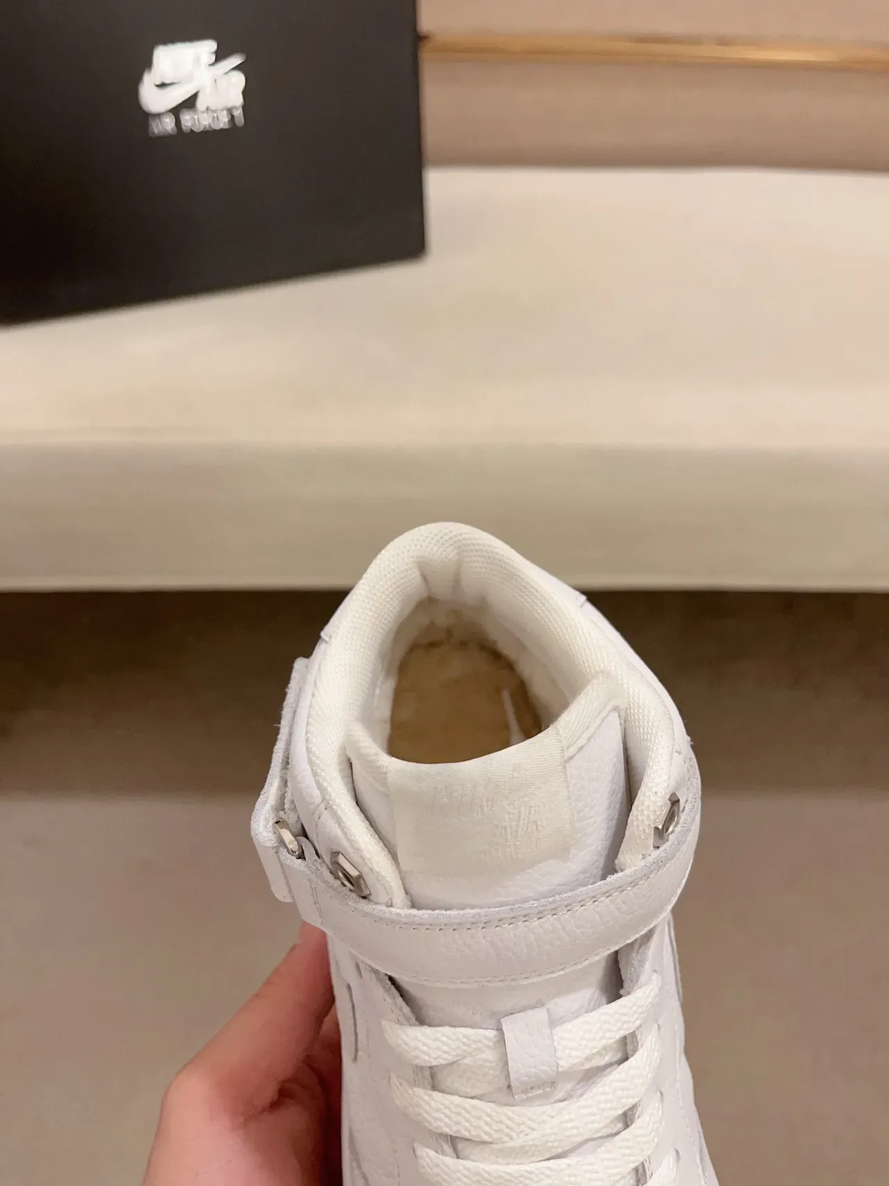 Nike Air Force 1 High All-White Lifestyle Sneakers 5