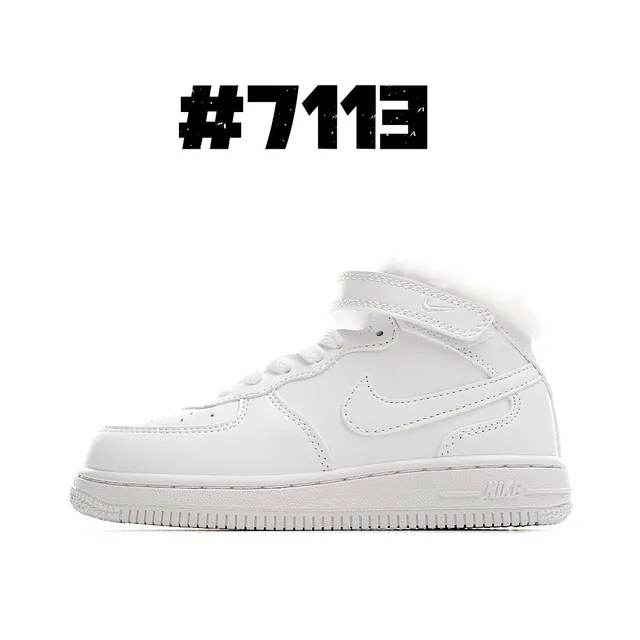 Nike Air Force 1 High White and Tan Shearling-Lined Lifestyle Sneakers 3