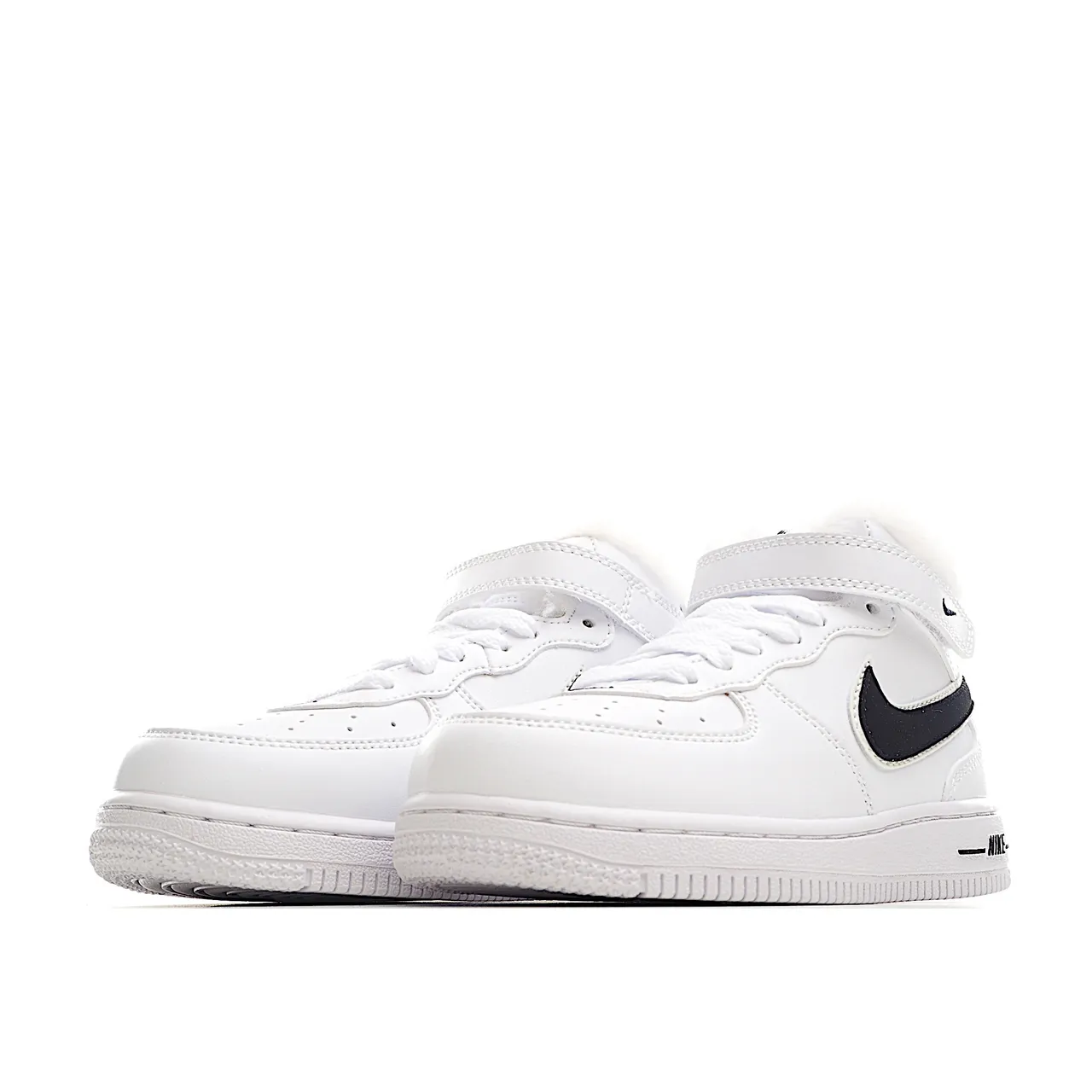 Nike Air Force 1 High White and Tan Shearling-Lined Lifestyle Sneakers 11