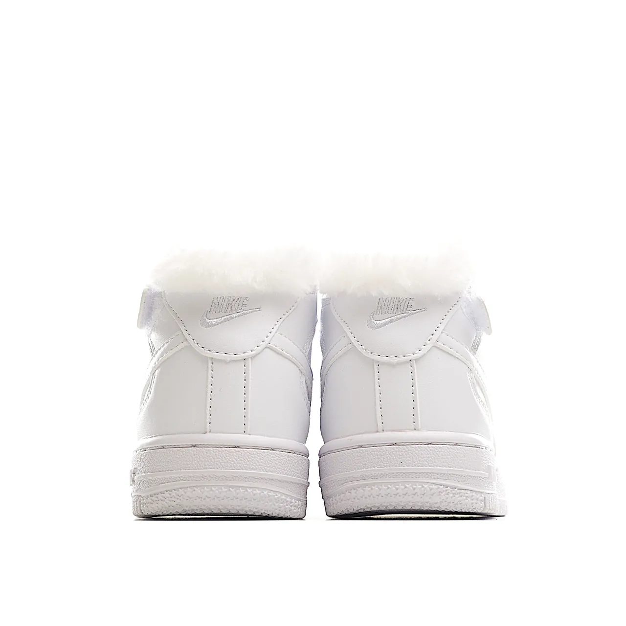 Nike Air Force 1 High White and Tan Shearling-Lined Lifestyle Sneakers 12