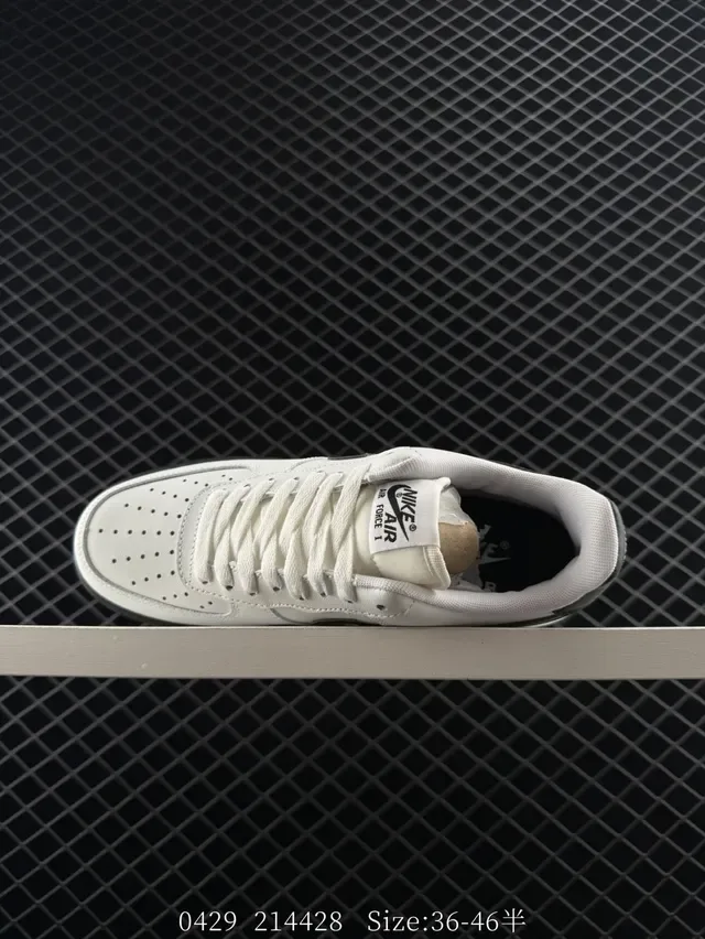 Nike Air Force 1 Low Off-White and Black Lifestyle Sneakers 7