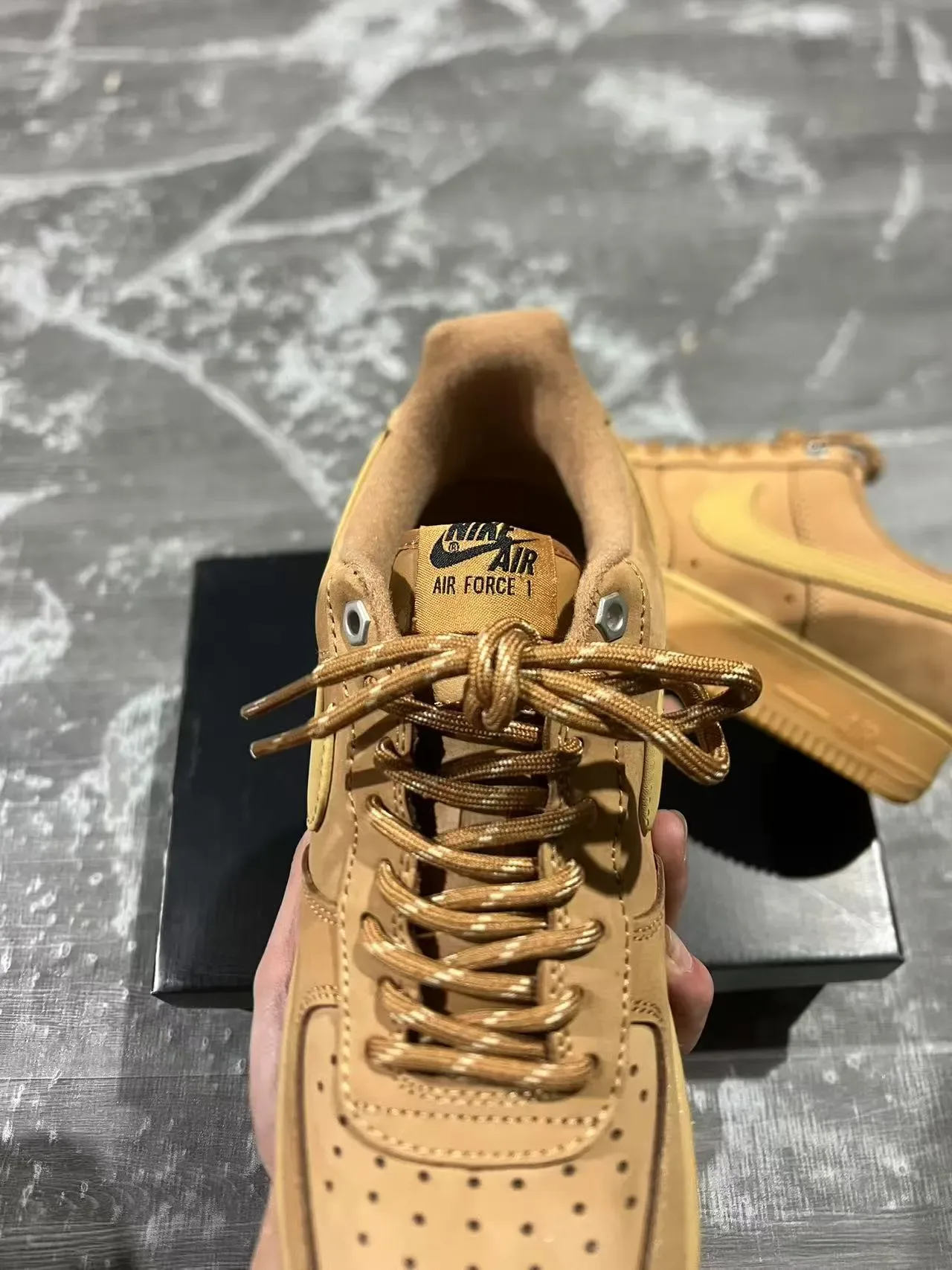 Nike Air Force 1 Monochromatic Tan Suede Lifestyle Sneakers 4