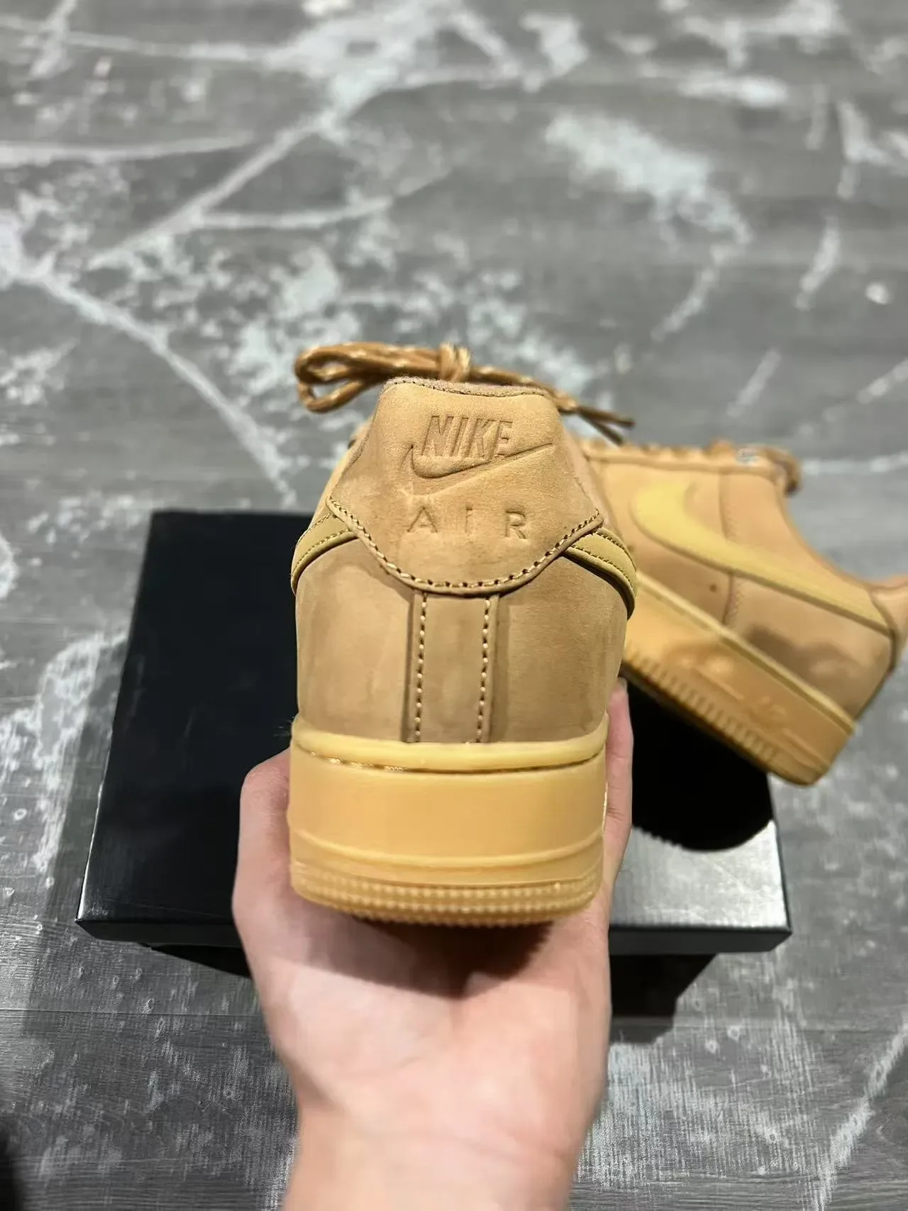 Nike Air Force 1 Monochromatic Tan Suede Lifestyle Sneakers 8