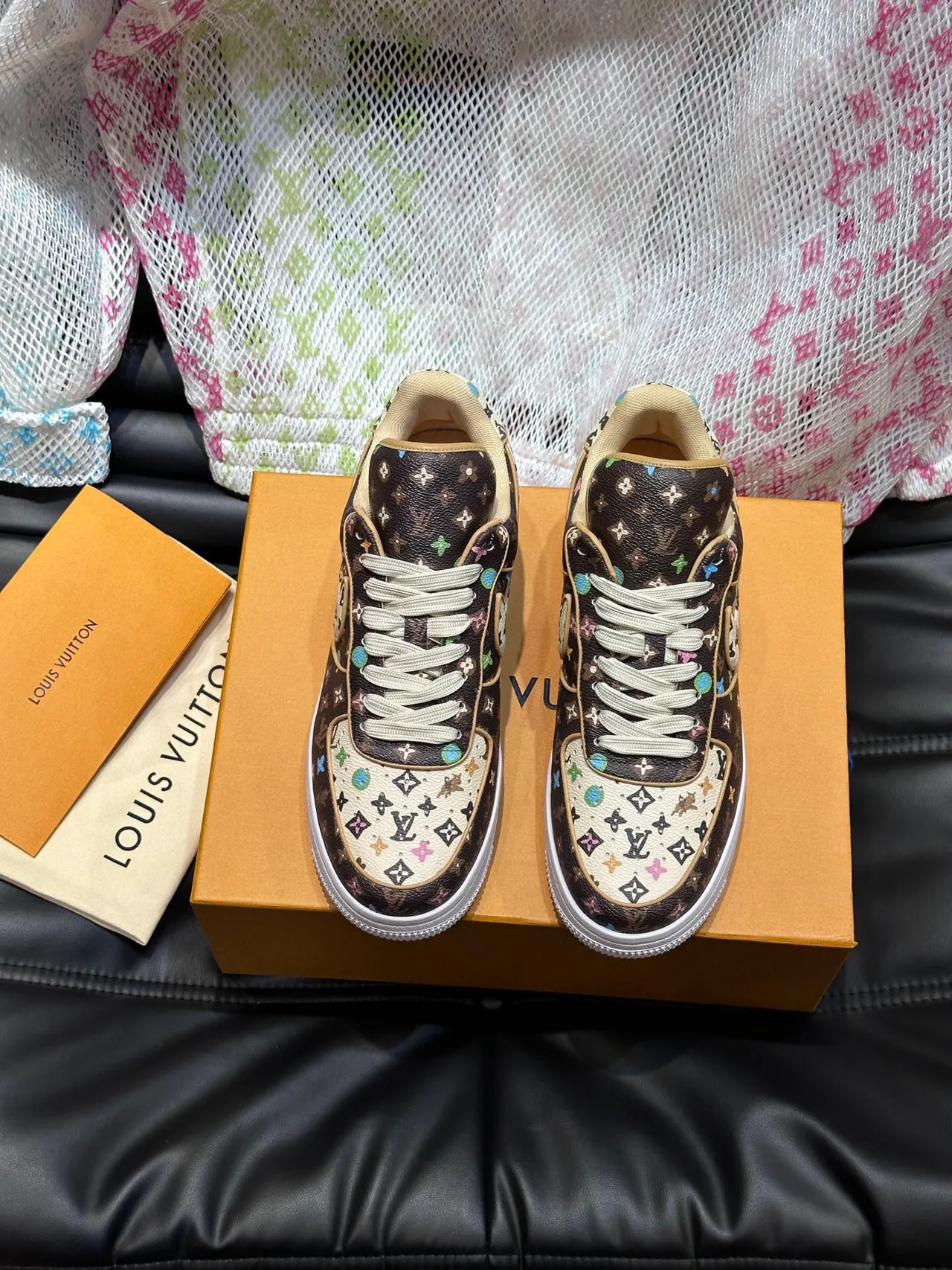 Nike Air Force 1 Monogram Print Multicolor Lifestyle Sneakers 2