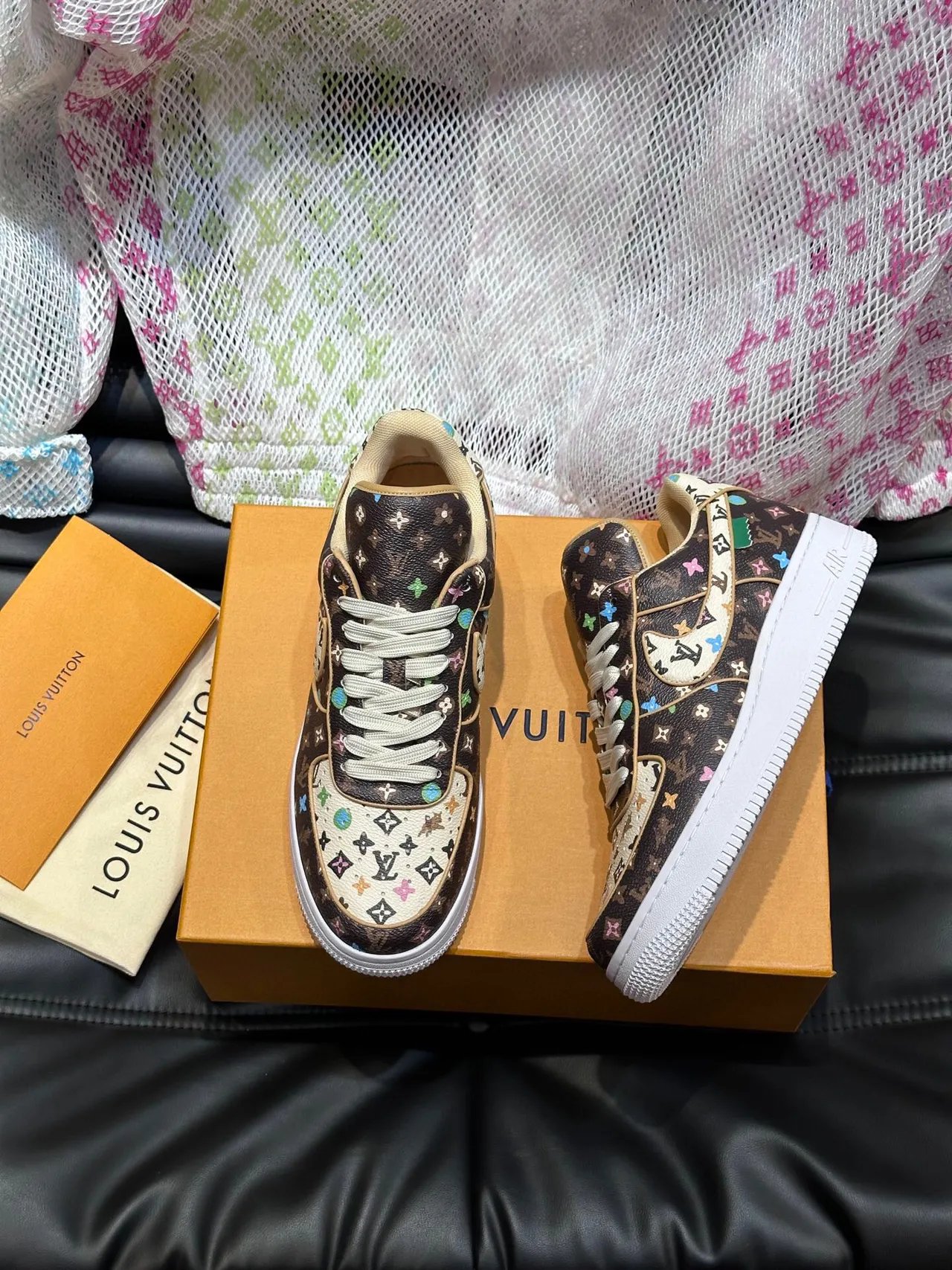 Nike Air Force 1 Monogram Print Multicolor Lifestyle Sneakers 3
