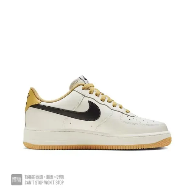 Nike Air Force 1 Off-White Black Mustard Lifestyle Sneakers 5