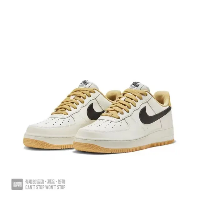 Nike Air Force 1 Off-White Black Mustard Lifestyle Sneakers 6