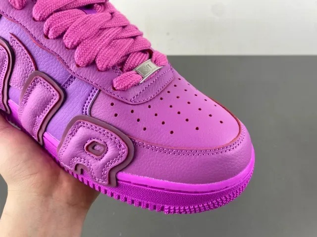 Nike Air Force 1 Purple 3D AIR Lettering Lifestyle Sneakers 2