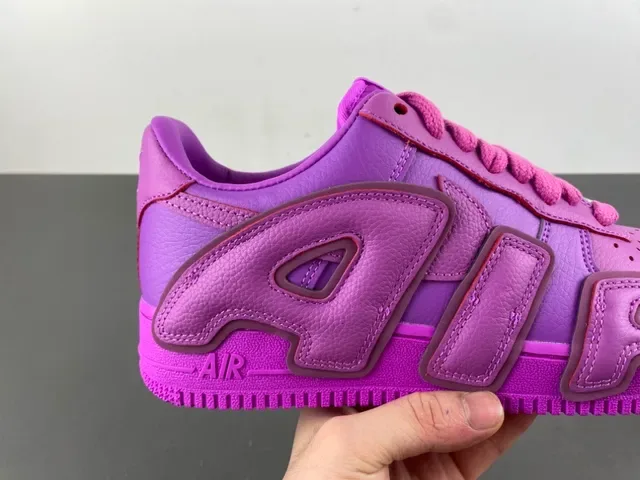 Nike Air Force 1 Purple 3D AIR Lettering Lifestyle Sneakers 3
