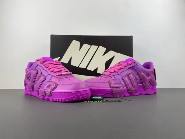 Nike Air Force 1 Purple 3D AIR Lettering Lifestyle Sneakers 13