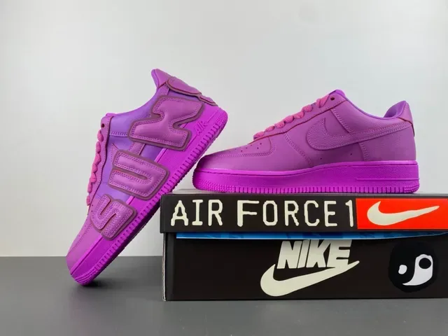Nike Air Force 1 Purple 3D AIR Lettering Lifestyle Sneakers 14