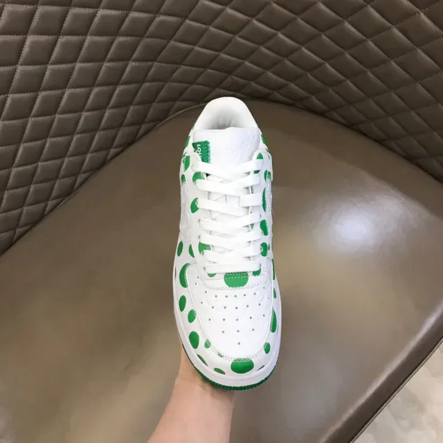Nike Air Force 1 White Green Polka-Dot Lifestyle Sneakers 4