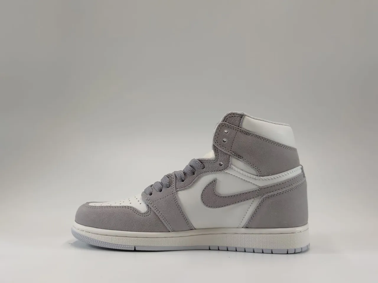 Nike Air Jordan 1 Gray Suede High-Top Basketball Shoes 3