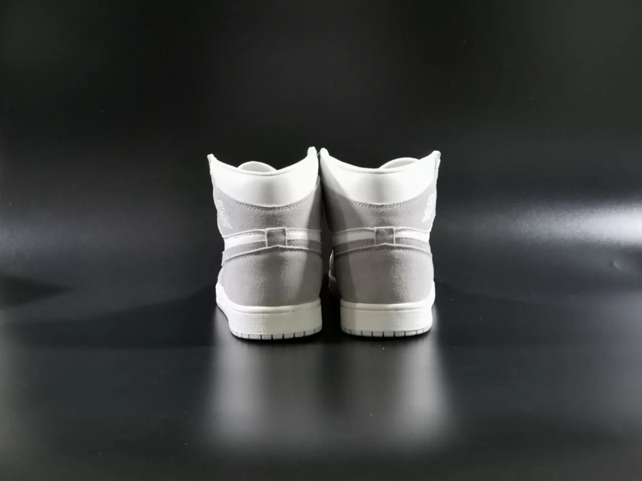 Nike Air Jordan 1 Gray Suede High-Top Basketball Shoes 9