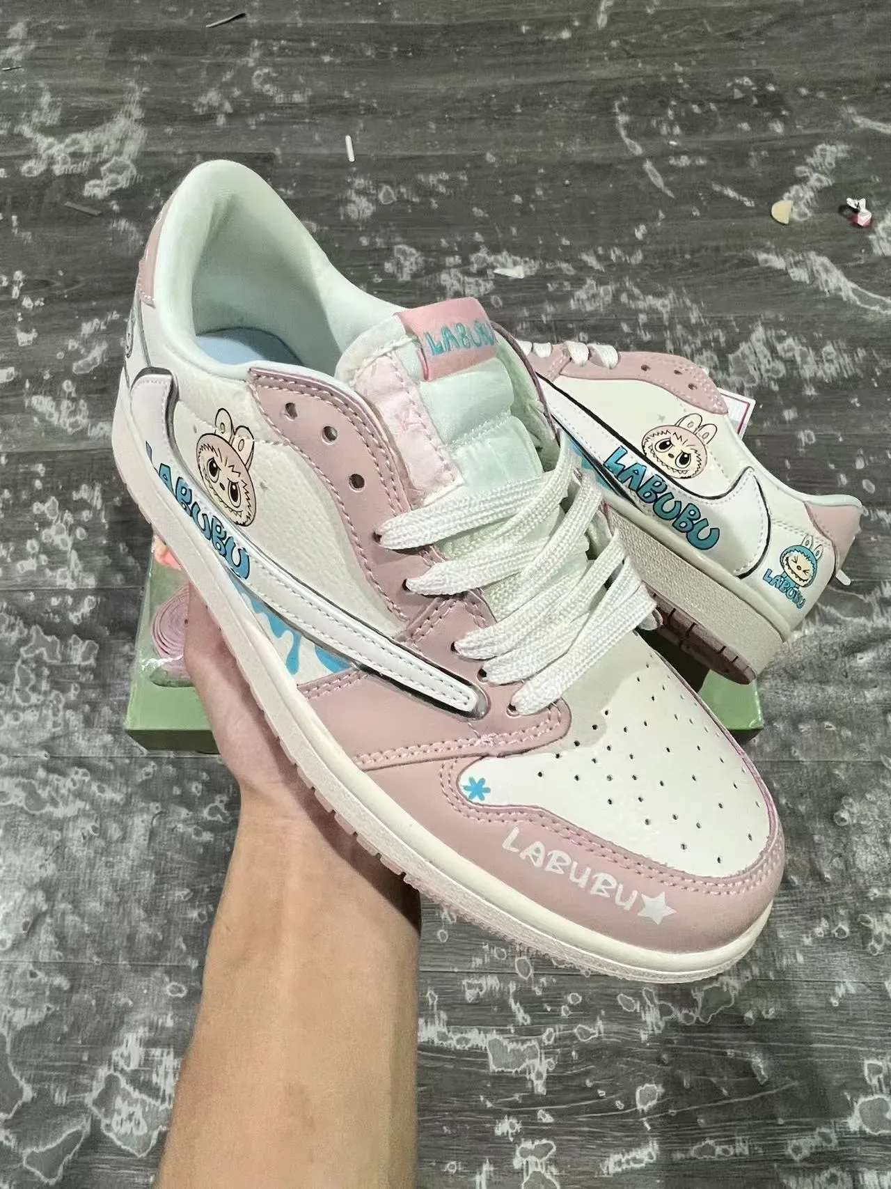 Nike Air Jordan 1 LABUBU Custom Pastel Lifestyle Sneakers 2