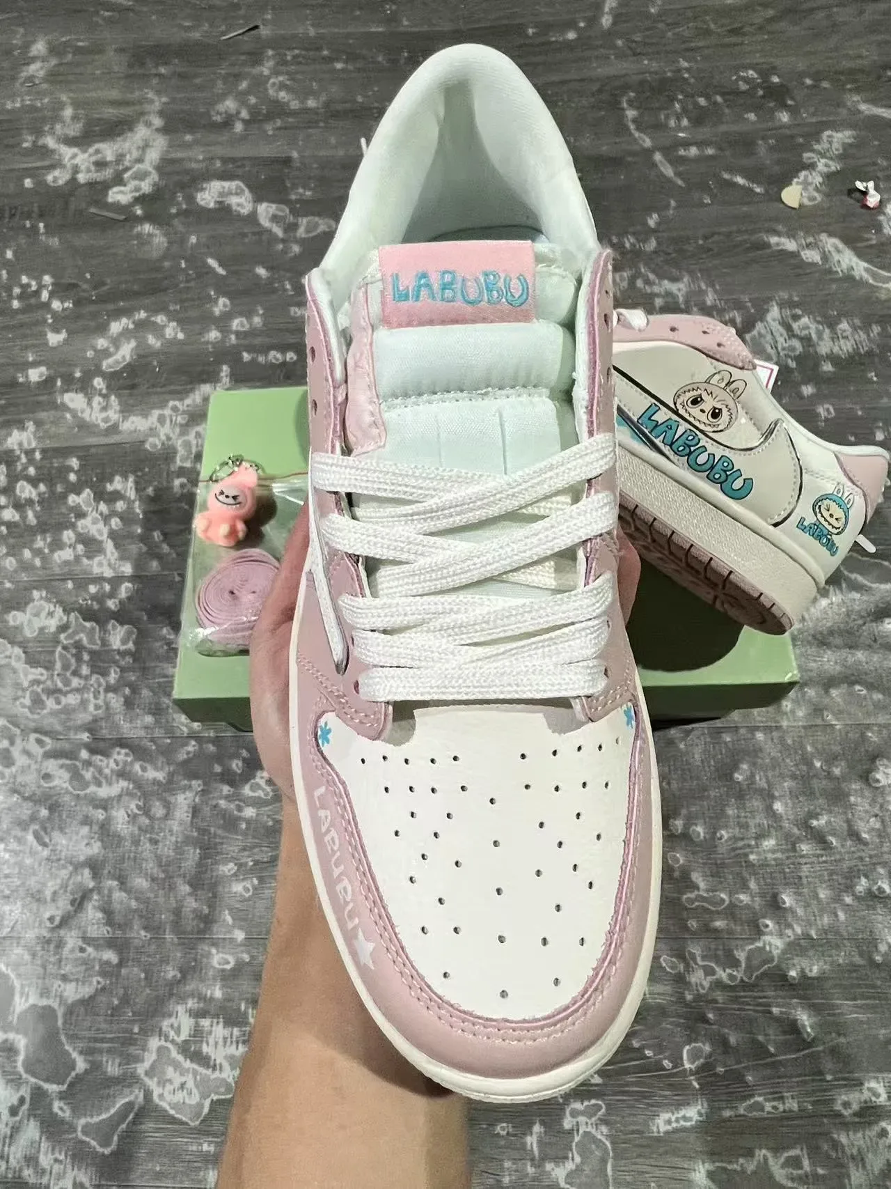 Nike Air Jordan 1 LABUBU Custom Pastel Lifestyle Sneakers 3