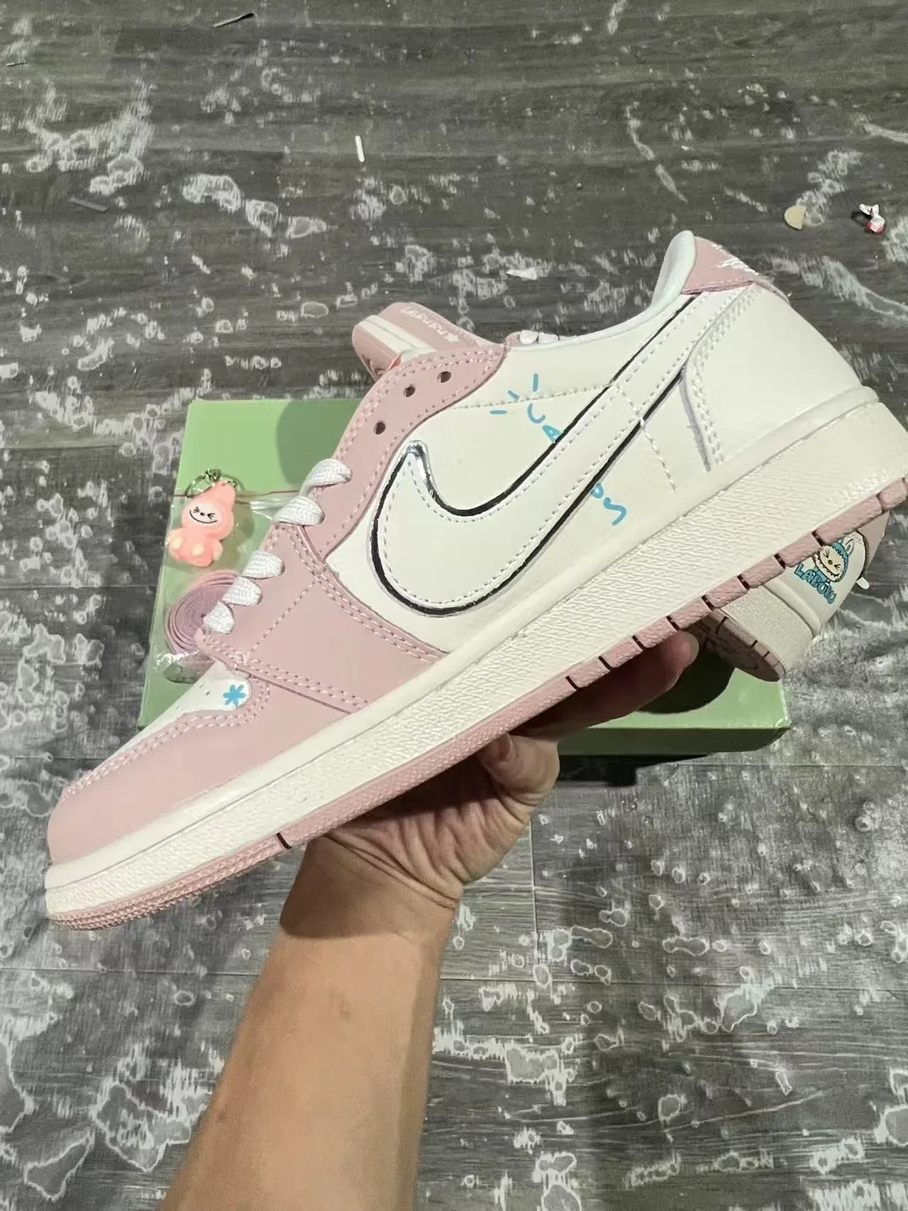 Nike Air Jordan 1 LABUBU Custom Pastel Lifestyle Sneakers 5