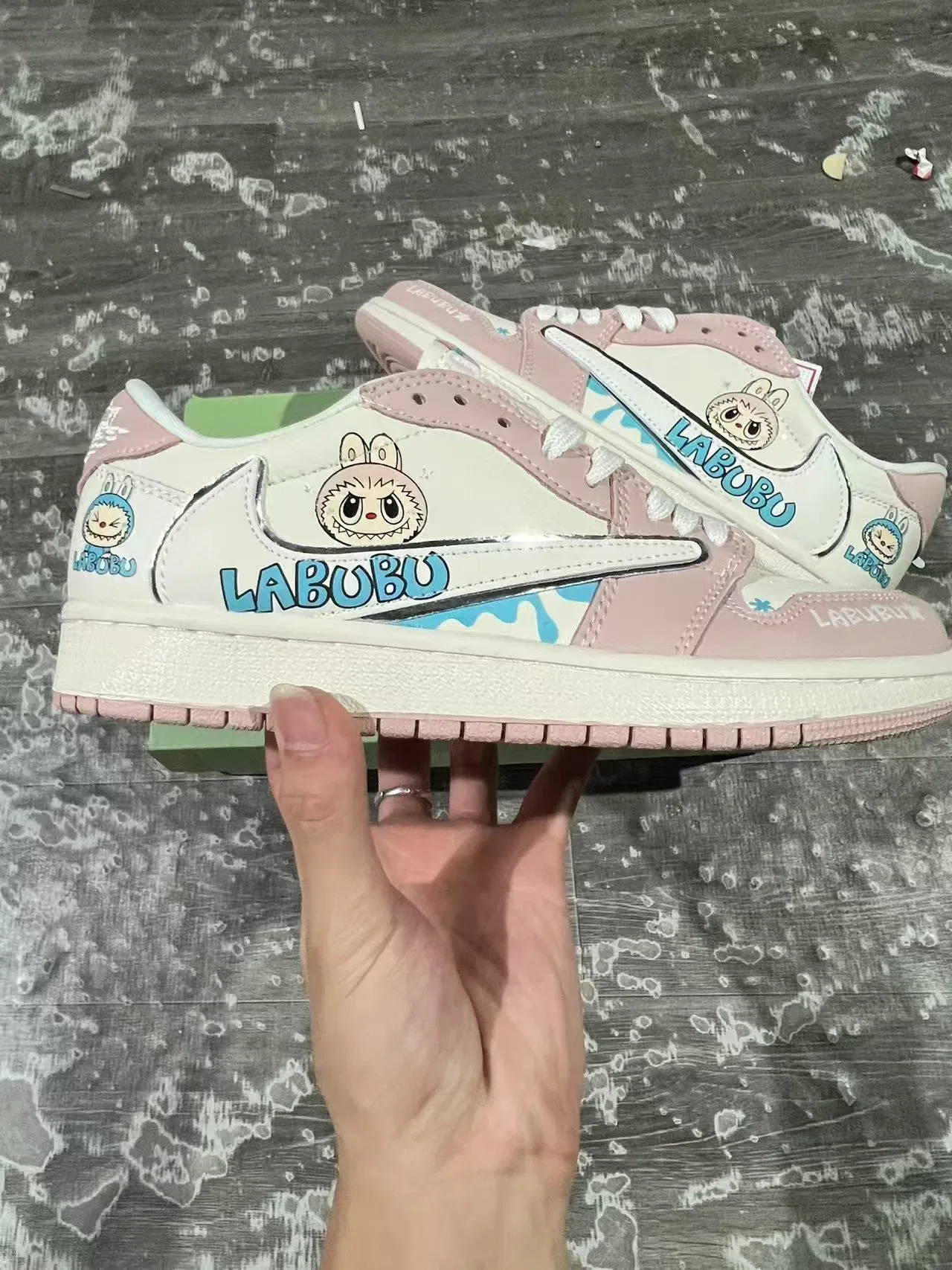 Nike Air Jordan 1 LABUBU Custom Pastel Lifestyle Sneakers 7