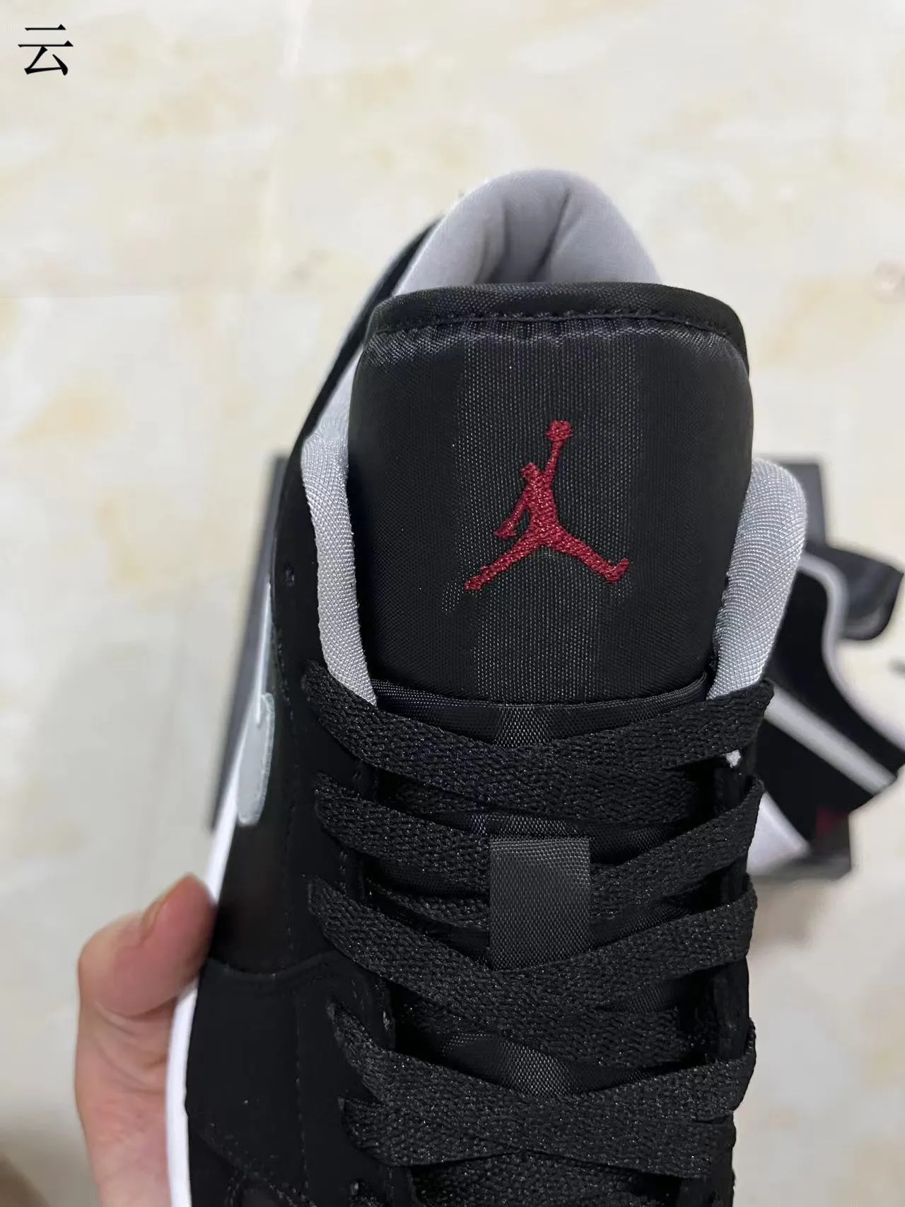 Nike Air Jordan 1 Low Black Gray White Lifestyle Sneakers 4