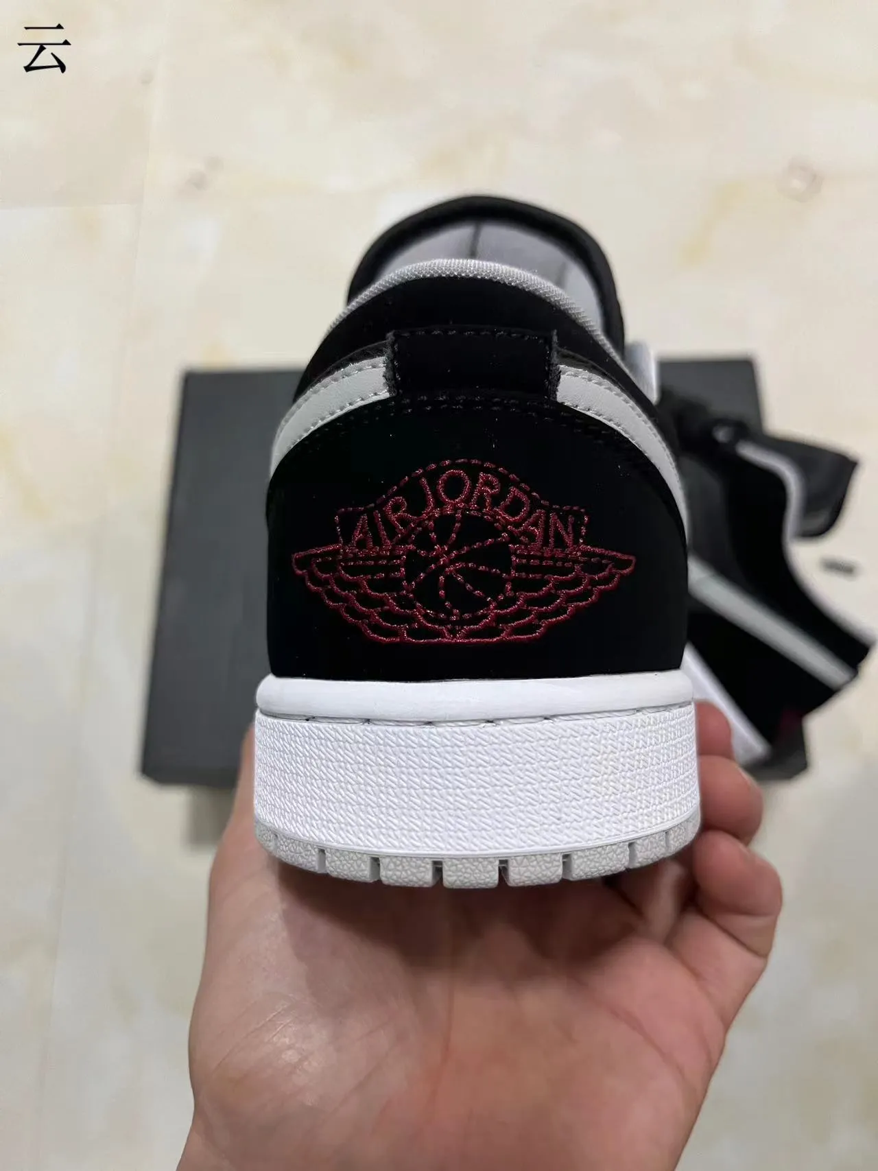 Nike Air Jordan 1 Low Black Gray White Lifestyle Sneakers 8
