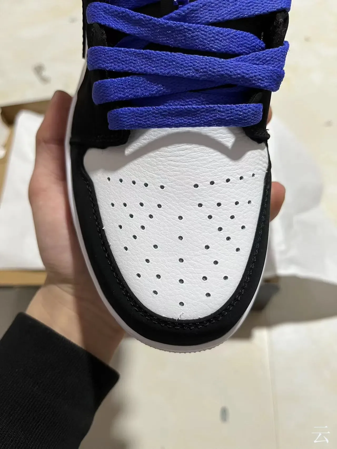 Nike Air Jordan 1 Low Black White Royal Blue Lifestyle Sneakers 3
