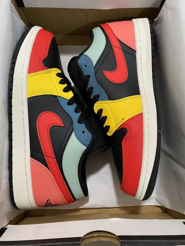 Nike Air Jordan 1 Low Multicolor Lifestyle Sneakers 7