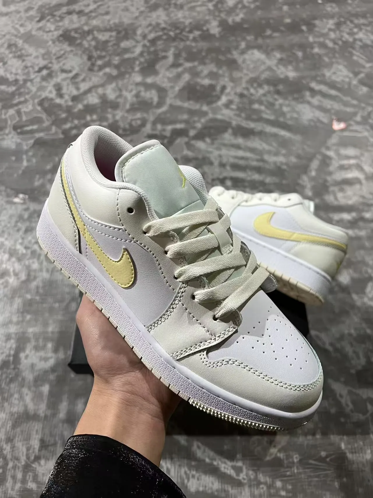 Nike Air Jordan 1 Low Pale Yellow Lifestyle Sneakers 2