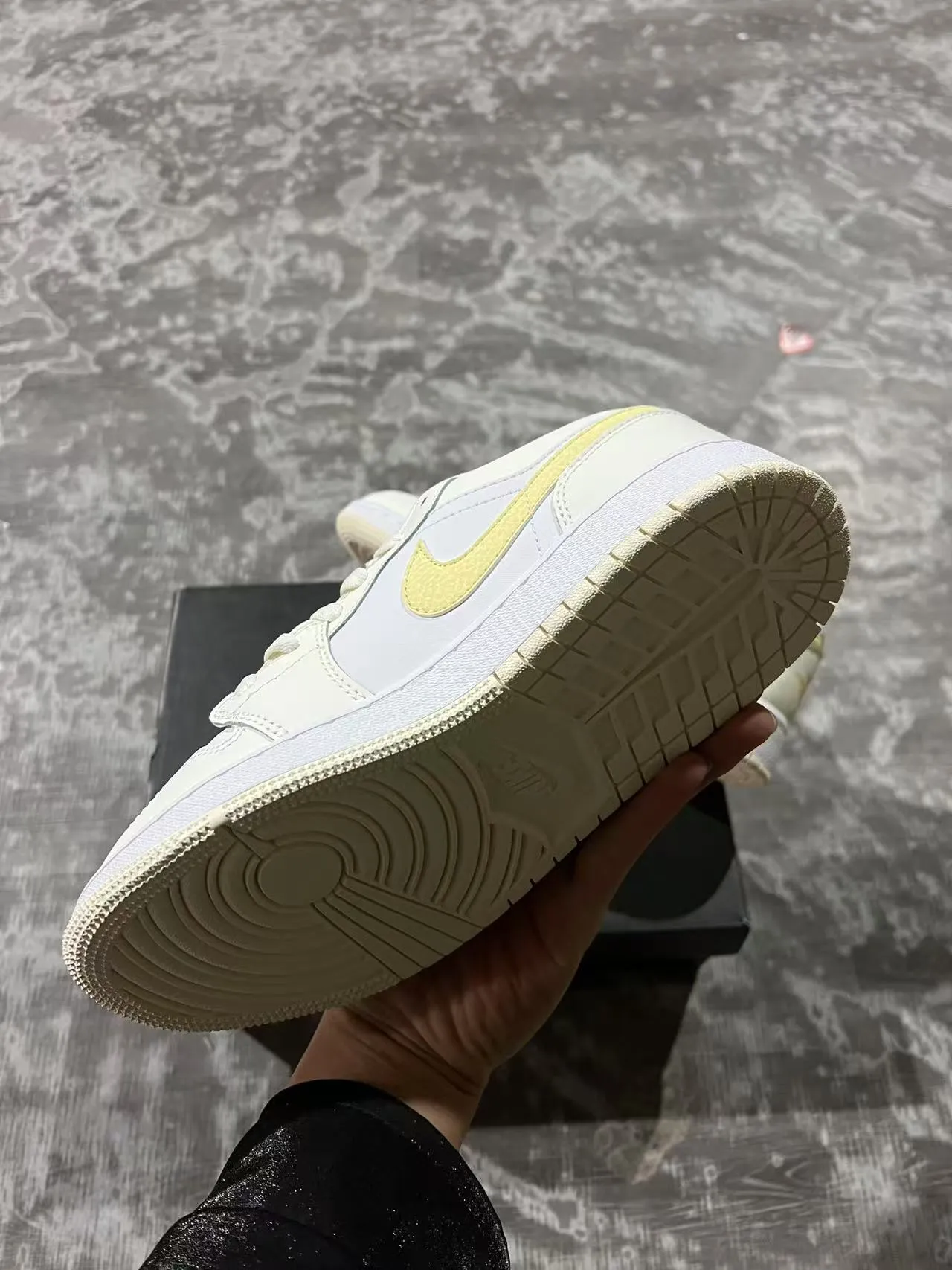 Nike Air Jordan 1 Low Pale Yellow Lifestyle Sneakers 6