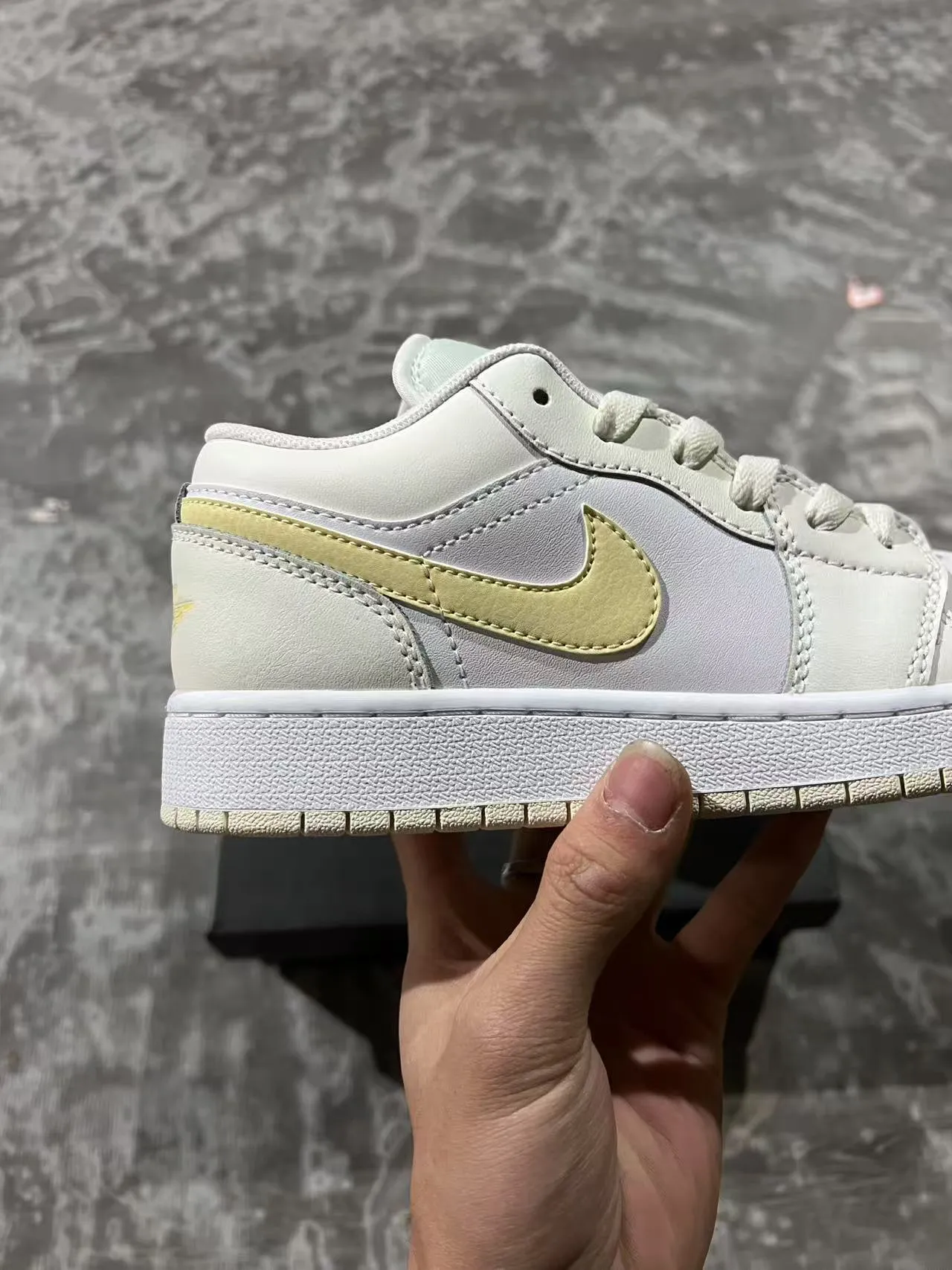 Nike Air Jordan 1 Low Pale Yellow Lifestyle Sneakers 7