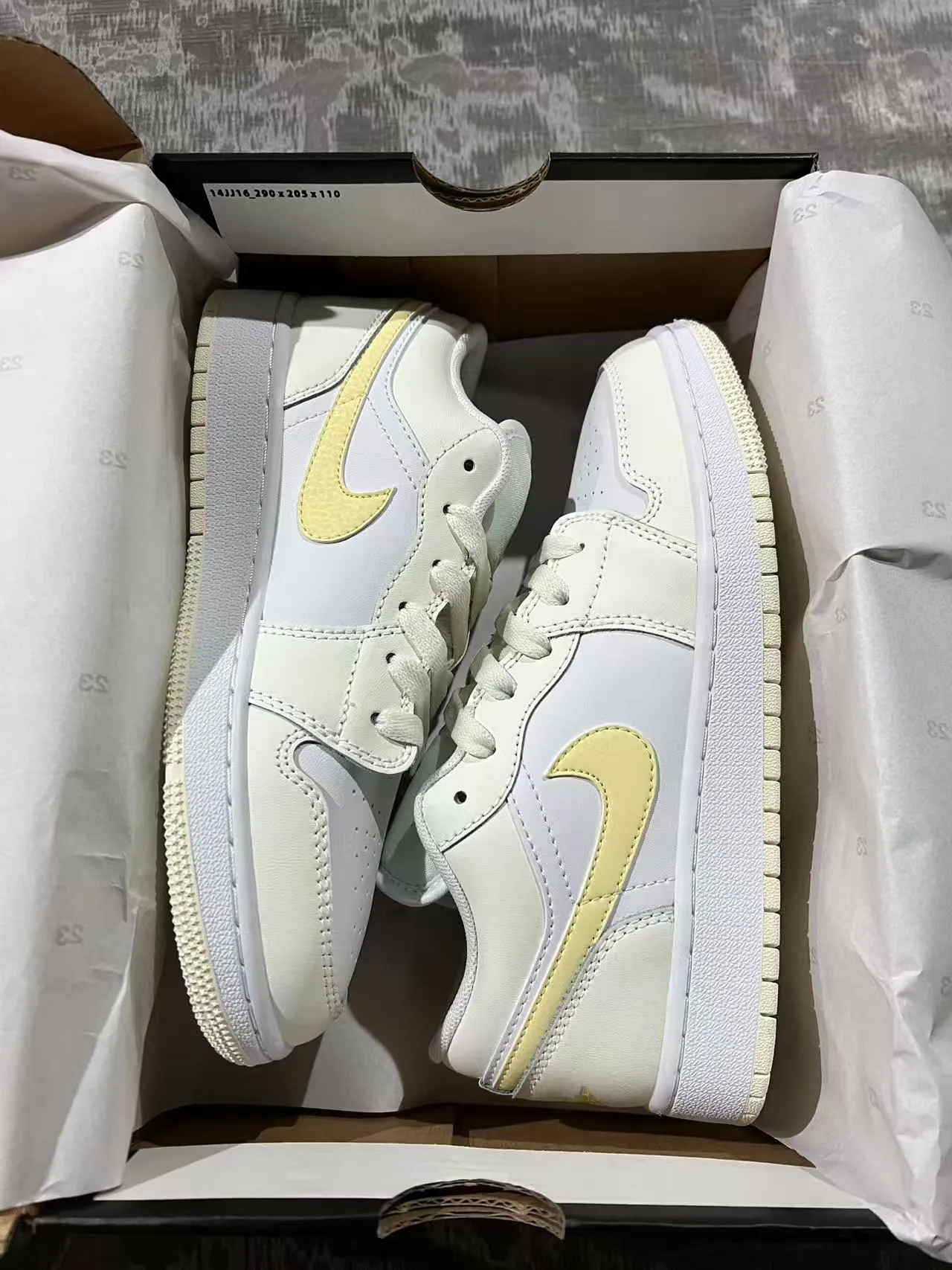 Nike Air Jordan 1 Low Pale Yellow Lifestyle Sneakers 9