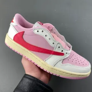 Nike Air Jordan 1 Low Pink Red Lifestyle Sneakers