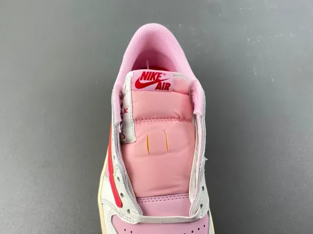 Nike Air Jordan 1 Low Pink Red Lifestyle Sneakers 10
