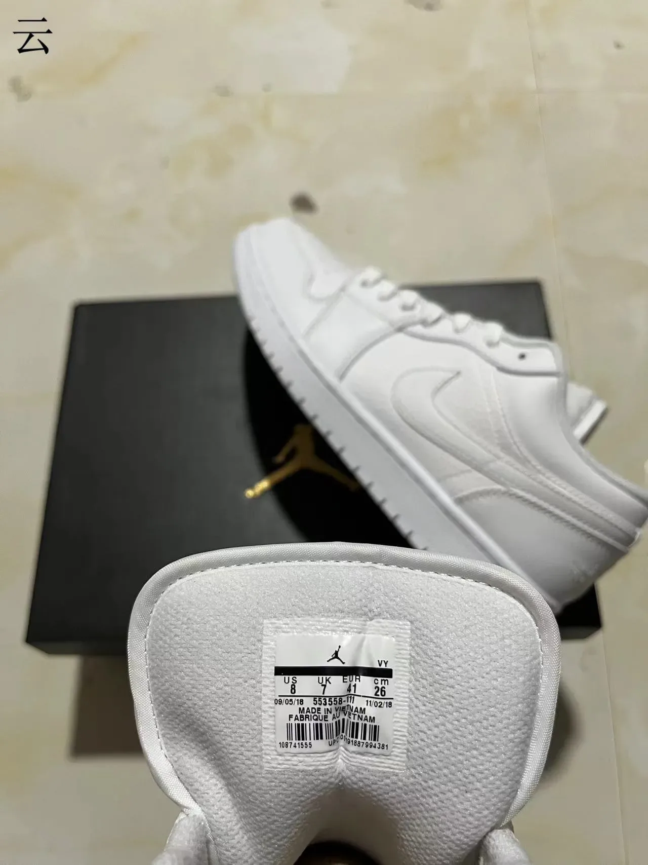 Nike Air Jordan 1 Low White chaussures mode de vie 9