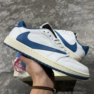 Nike Air Jordan 1 Low White Royal Blue Lifestyle Sneakers