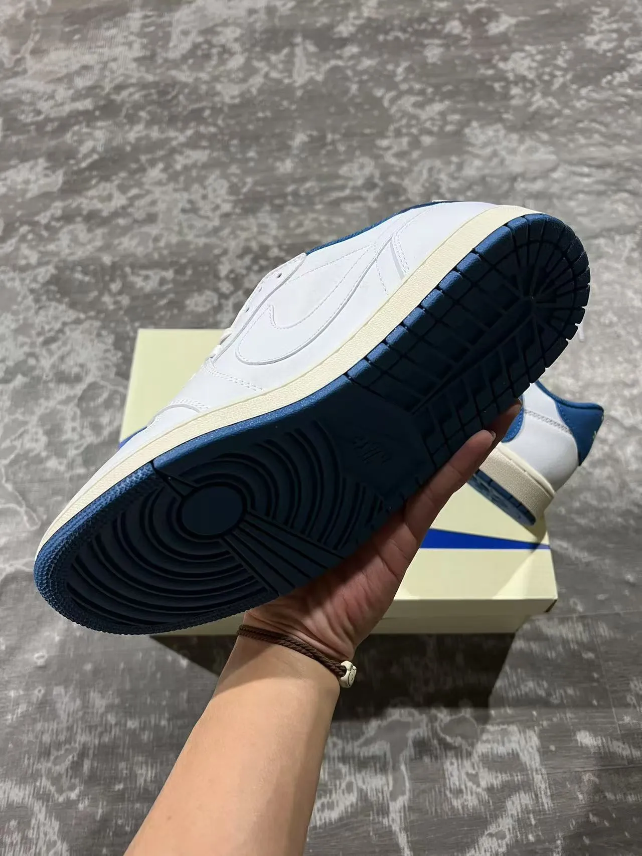 Nike Air Jordan 1 Low White Royal Blue Lifestyle Sneakers 6