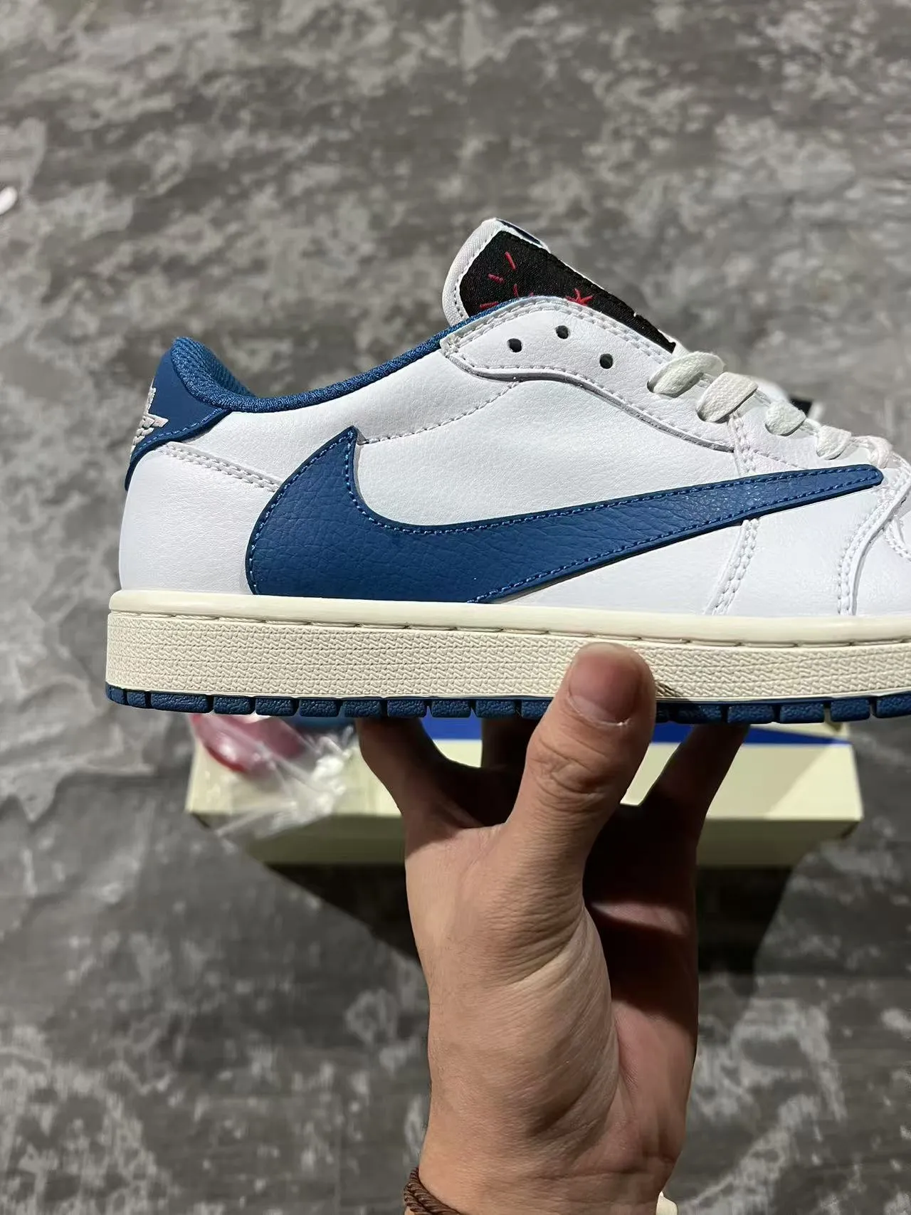 Nike Air Jordan 1 Low White Royal Blue Lifestyle Sneakers 7