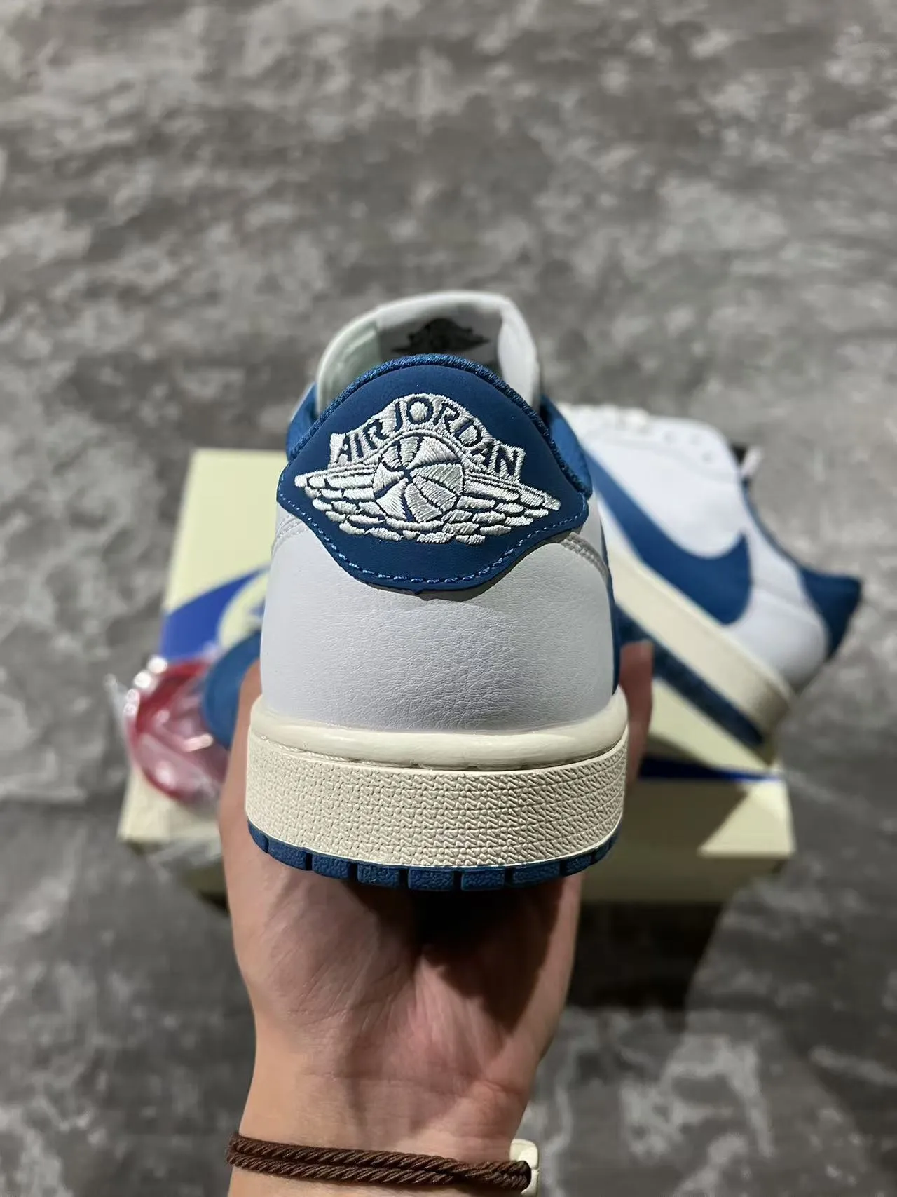 Nike Air Jordan 1 Low White Royal Blue Lifestyle Sneakers 8