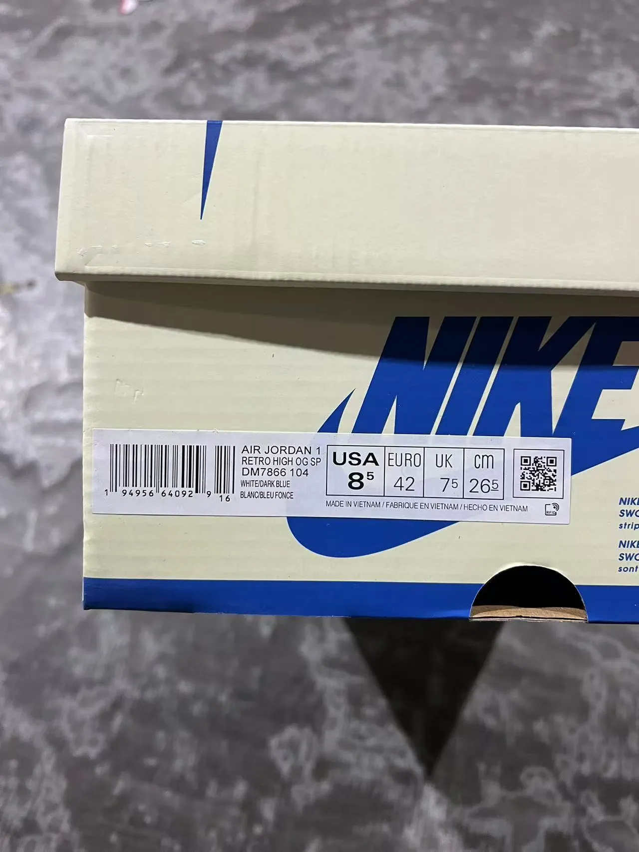 Nike Air Jordan 1 Low White Royal Blue Lifestyle Sneakers 10